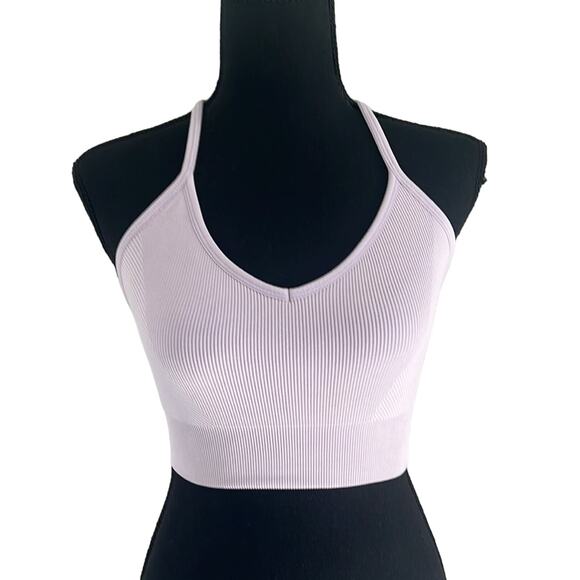 Yogalicious Seamless RIbbed Lavender Sports Bra/Top - Small - Picture 1 of 10